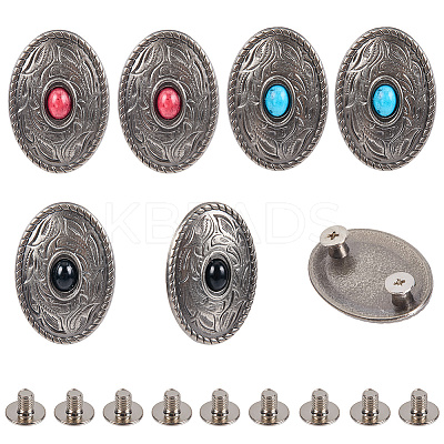 Alloy Decorative Rivets BUTT-CP0001-06B-1