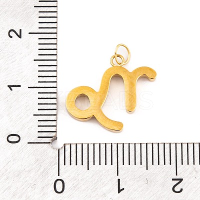 316 Stainless Steel Micro Pave Cubic Zirconia Pendants STAS-K284-01E-G-1