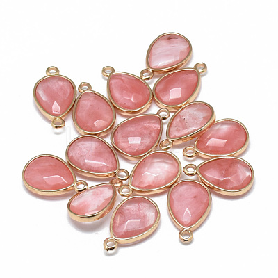 Cherry Quartz Glass Pendants G-T073-03L-1