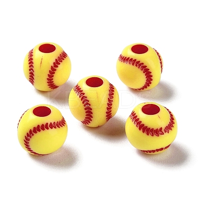 Opaque Acrylic European Beads SACR-P031-25A-01-1