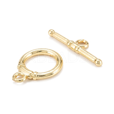 Brass Toggle Clasps KK-C216-15G-1