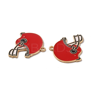 Alloy Enamel Pendants PALLOY-E028-04G-01-1