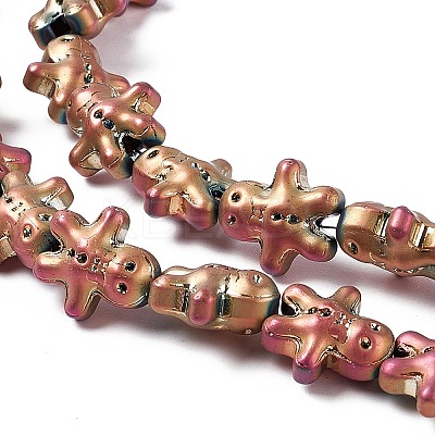 Full Plated Forsted Electroplate Glass Beads X-GLAA-P005-FP01-1