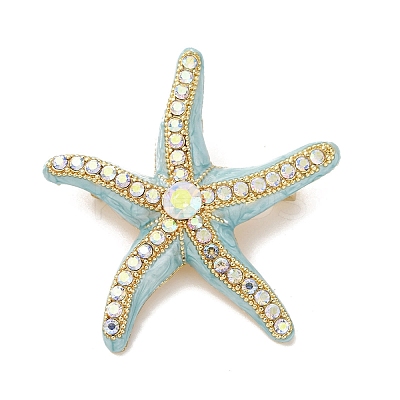 Alloy Rhinestone Brooch LS-JEWB-K027-01B-G-1