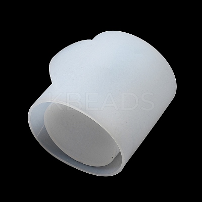 Valentine's Day Theme Column with Heart DIY Candle Cup Silicone Molds DIY-G098-02A-1
