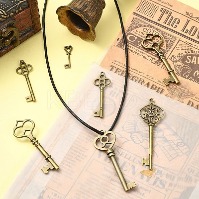 25Pcs 5 Styles Tibetan Style Alloy Pendants TIBEP-YW0001-90-1