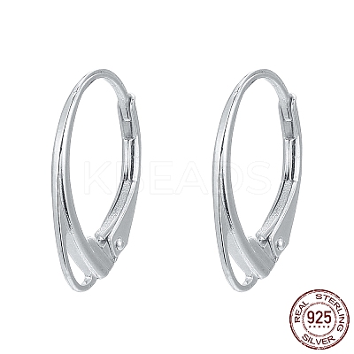 Sterling Silver Leverback Hoop Earring Findings X-STER-M104-02S-1