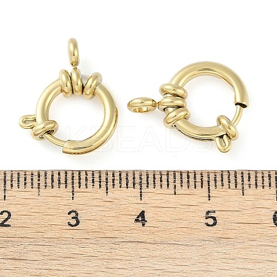 Ion Plating(IP) 304 Stainless Steel Spring Ring Clasps STAS-P366-90G-1