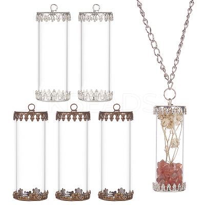 DIY Wish Bottle Pendant Making Kit GLAA-BC0001-25-1