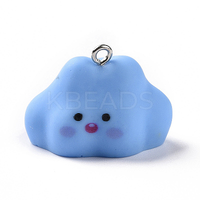 Opaque Resin Pendants RESI-D063-03-1