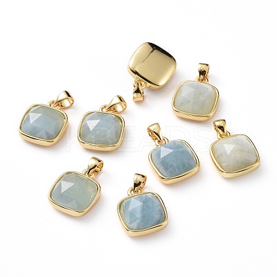 Natural Aquamarine Charms G-L553-58B-G-1