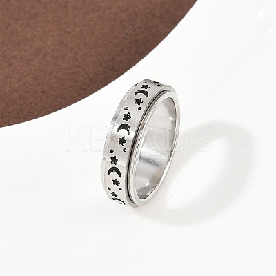 304 Stainless Steel Enamel Rotating Finger Rings RJEW-A074-03P-1