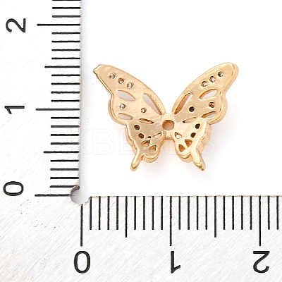 Brass Micro Pave Cubic Zirconia Beads KK-K378-42G-1