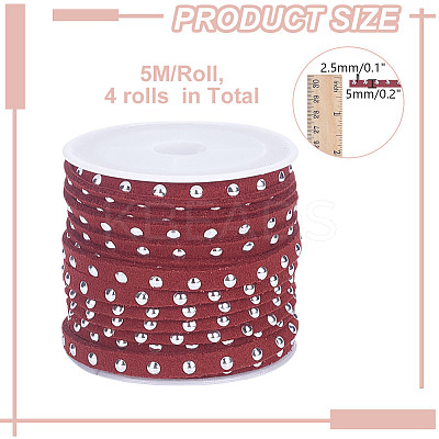 4 Rolls Faux Suede Cord LW-HY0001-01A-1