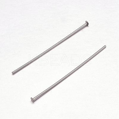 Tarnish Resistant 304 Stainless Steel Flat Head Pins STAS-F117-58P-1.7x36-1