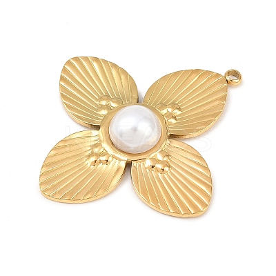 304 Stainless Steel & ABS Plastic Imitation Pearl Pendants STAS-Z185-04G-02-1