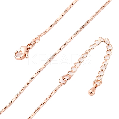 Brass Boston Link Chains Necklaces for Women NJEW-D302-59RG-1