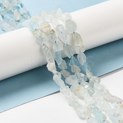 Raw Rough Natural Aquamarine Beads Strands G-I283-G08-02-1