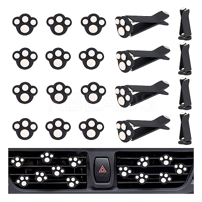 Cat Claw Print Opaque Resin Car Air Vent Clips AJEW-AB00031-1
