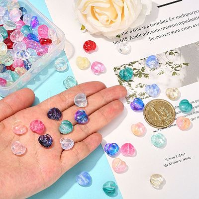120Pcs 15 Colors Electroplate Transparent Glass Beads GLAA-CJ0001-77-1