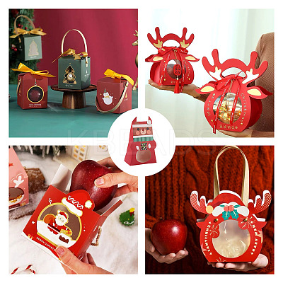 40Pcs 4 Colors Christmas Cardboard Paper Boxes CON-MB0001-03-1