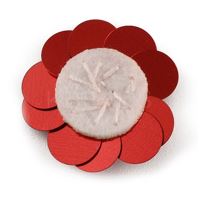 Flower Shape PVC Sequin/Paillette Beading Appliques DIY-WH0308-287H-1