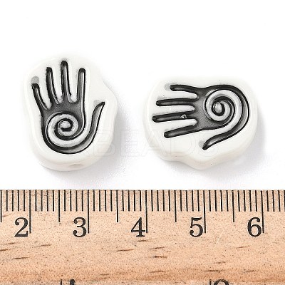 Handmade Porcelain Beads PORC-D025-02F-1