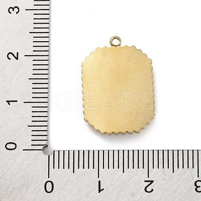 Real 14K Gold Plated 304 Stainless Steel Pendants STAS-R005-10G-03-1