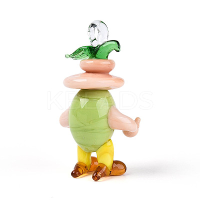 Handmade Lampwork Cartoon Onion Pendants LAMP-T025-11B-1