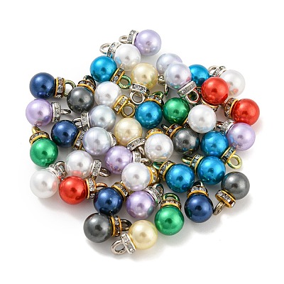 (Defective Closeout Sale: Ring Dyed)ABS Plastic Imitation Pearl Charms KY-XCP0001-25-1