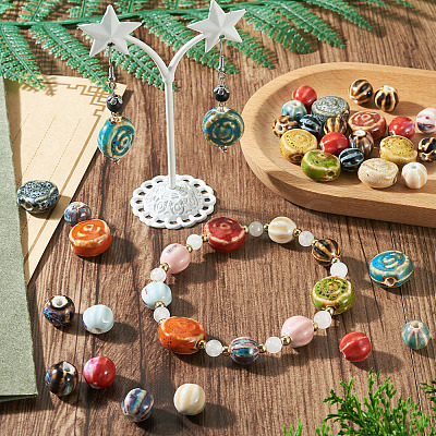 30Pcs Handmade Porcelain Beads PORC-TA0001-79-1