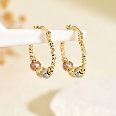 Brass Hoop Earrings KG9891-3-1