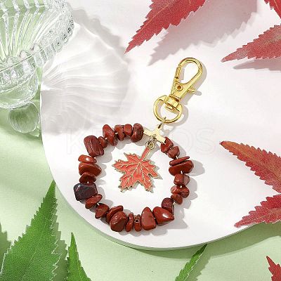 Natural Red Jasper Chip Pendant Decoration KEYC-JKC00976-01-1