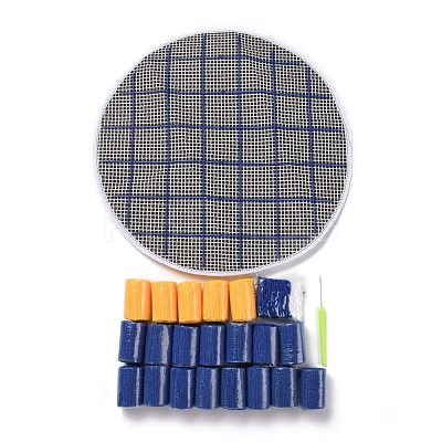 Flat Round Latch Hook Rug Kit DIY-I087-03-1