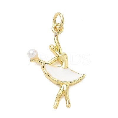 Brass Enamel Pendants LS-KK-CBA3F25-08G-01-1