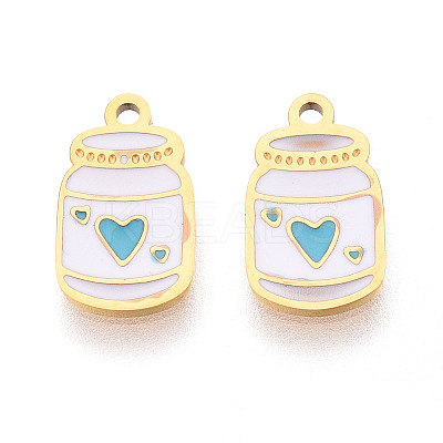 304 Stainless Steel Enamel Charms STAS-T065-64G-02-1