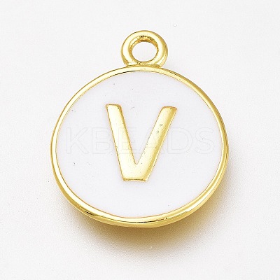 Brass Enamel Pendants LS-KK-H103-01V-G-1