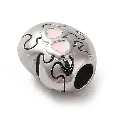304 Stainless Steel Enamel European Beads STAS-G308-27AS-1