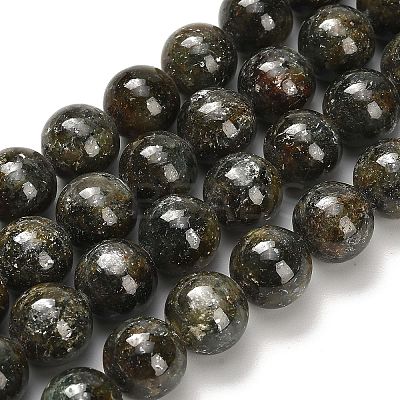 Natural Green Kyanite Beads Strands G-H335-B02-10mm-AB-1