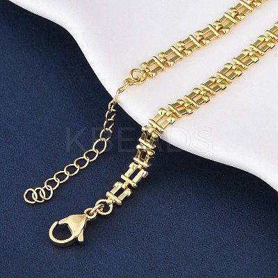 Brass Link Chain Necklaces for Women NJEW-K282-01G-1