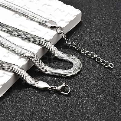Non-Tarnish 304 Stainless Steel Herringbone Chains Necklaces NJEW-G340-03P-1