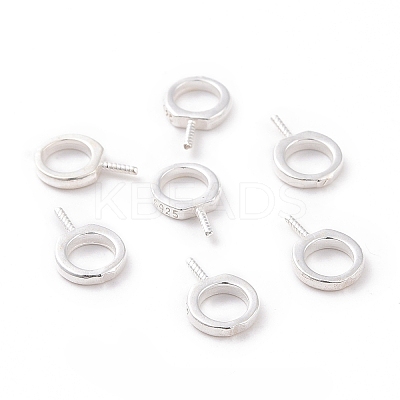925 Sterling Silver Screw Eye Peg Bails STER-D035-42S-1