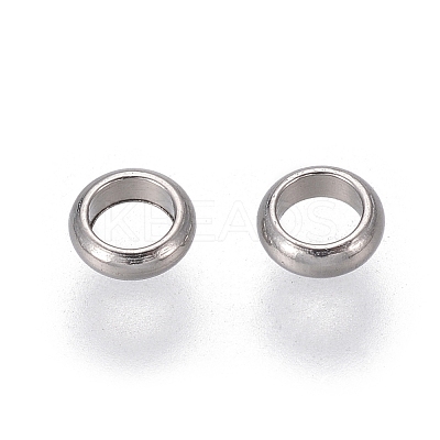 Tarnish Resistant Ring 304 Stainless Steel Beads STAS-E038-4-1