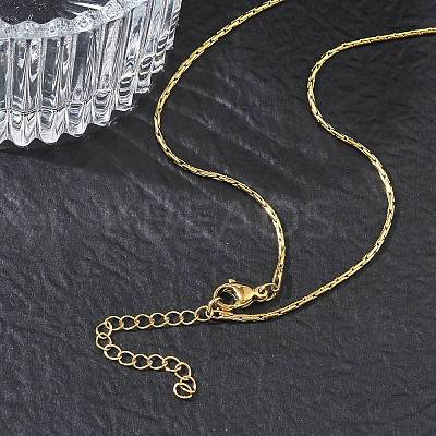 1.2MM 304 Stainless Steel Boston Link Chain Necklaces NJEW-D328-01G-02-1