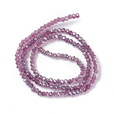 Electroplate Glass Beads Strands X-EGLA-R048-2mm-11-1