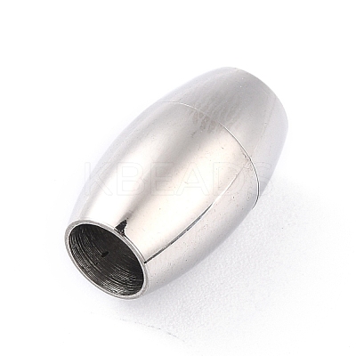 Tarnish Resistant 304 Stainless Steel Magnetic Clasps with Glue-in Ends STAS-F276-03P-1