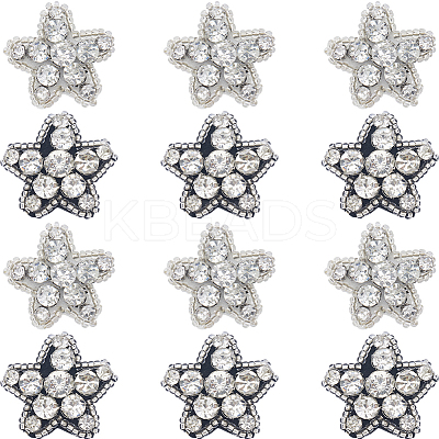 12Pcs 2 Colors Star Appliques PATC-GF0001-39-1