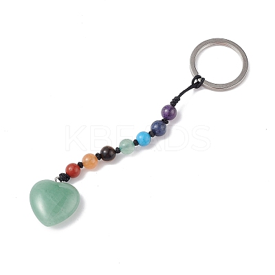 7 Chakra Gemstone Beads Keychain KEYC-F036-02B-1