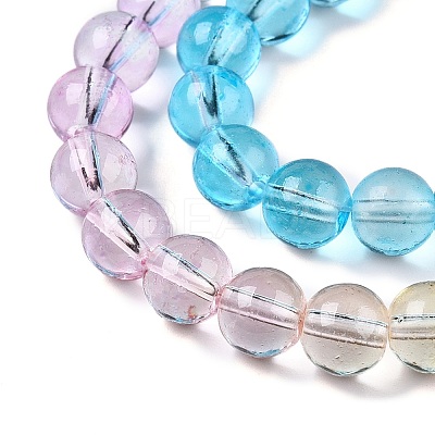 Baking Paint Transparent Glass Beads DGLA-M001-8mm-03-1