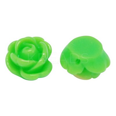 Opaque Rose Flower Resin Beads X-CRES-B1029-A24-1
